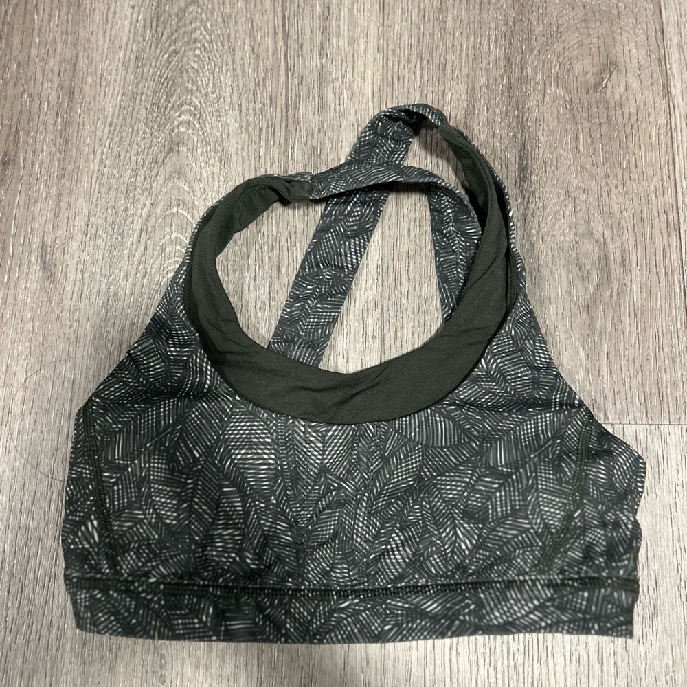 lululemon athletica Black Patterned Sports Bra